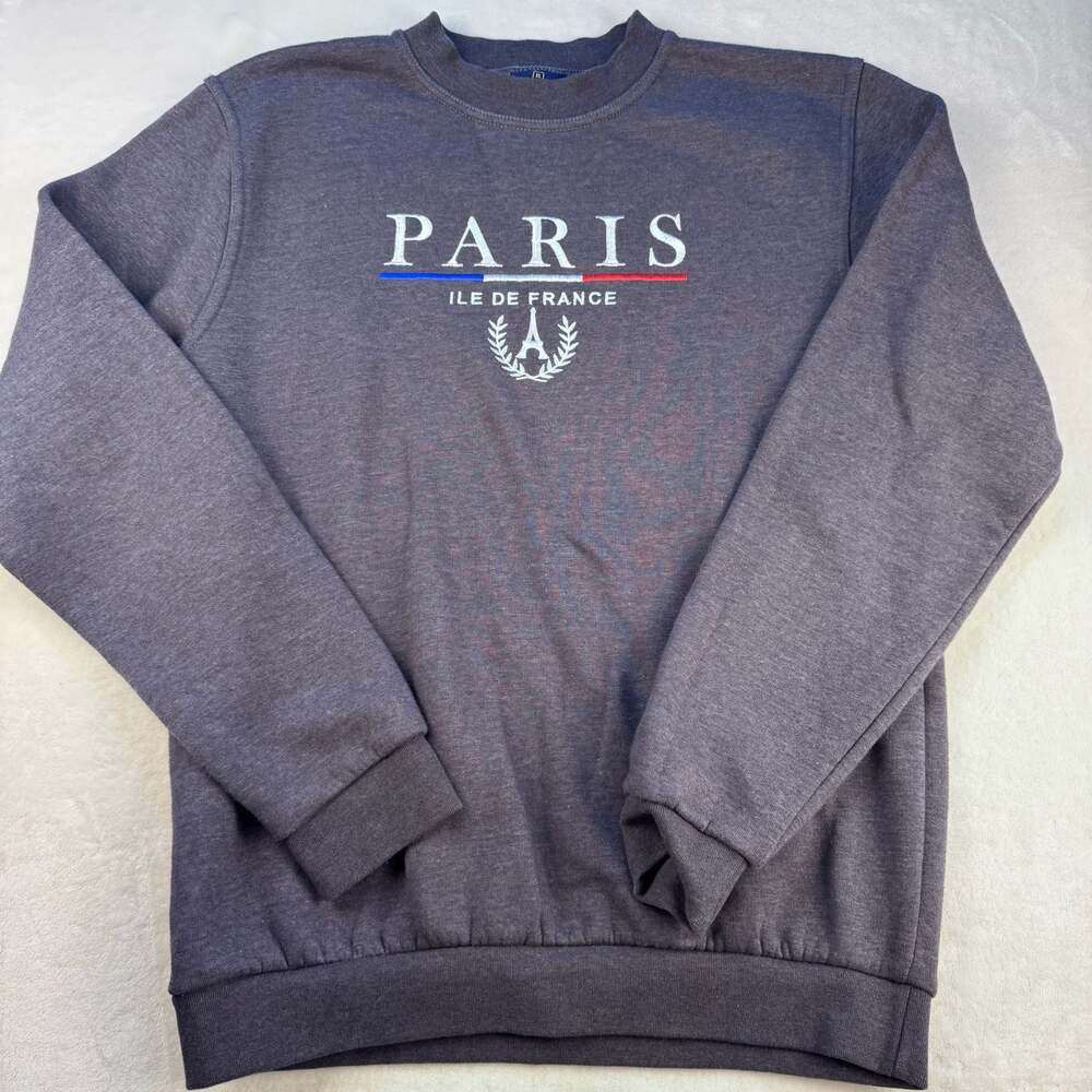 Vintage Tour D'Or Paris Ile De France Embroidered Crewneck Sweatshirt XL